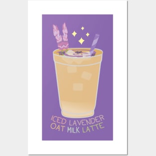 Lavender oat milk latte Posters and Art